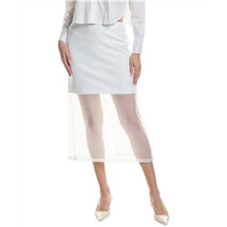 Kenneth Cole    Sheer organza pencil skirt