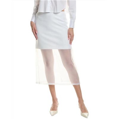 Kenneth Cole    Sheer organza pencil skirt