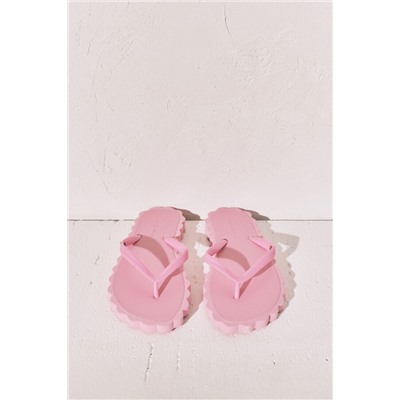 Chanclas dedo efecto ondas rosa