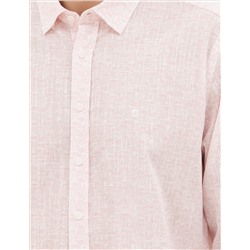 Açık Pembe Regular Fit Uzun Kollu Gömlek