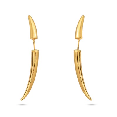 Серьги Клык (покрытие золото), Есть комплект