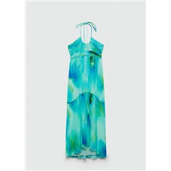 Vestido halter estampado