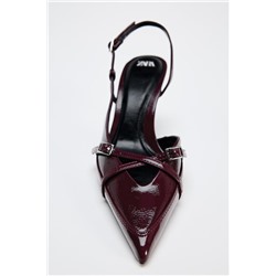 POCAS UNIDADES ZAPATO TACÓN TIRAS HEBILLA