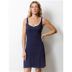 Сарафан на широких лямках с вырезом  из эластичного трикотажа кашкорсе