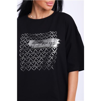 Футболка женская черная-99.с