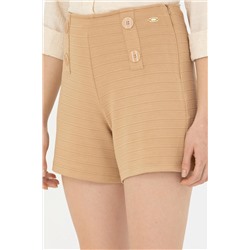 Kadın Camel Örme Şort