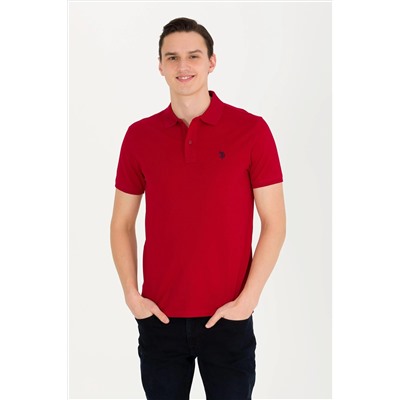 Erkek Bordo Basic Polo Yaka Tişört