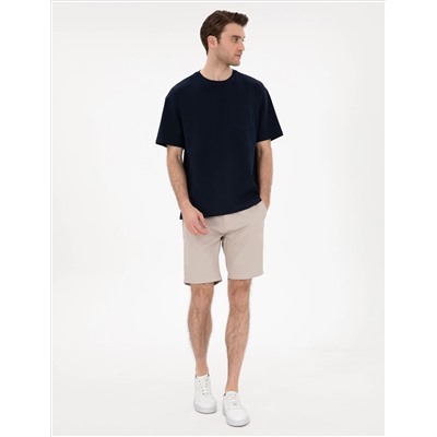 Lacivert Comfort Fit Basic Tişört