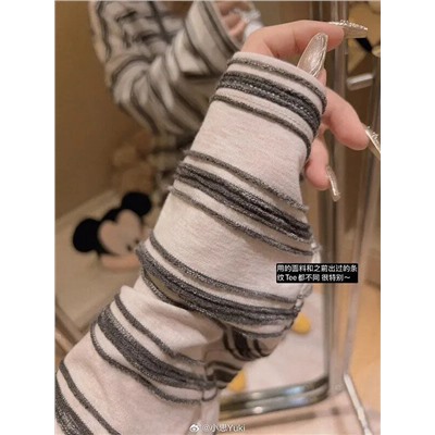 Женский лонгслив в полоску