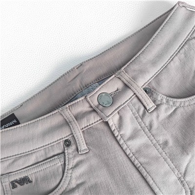 Мужские светлые джинсы с флисом внутри  АРМАН*И