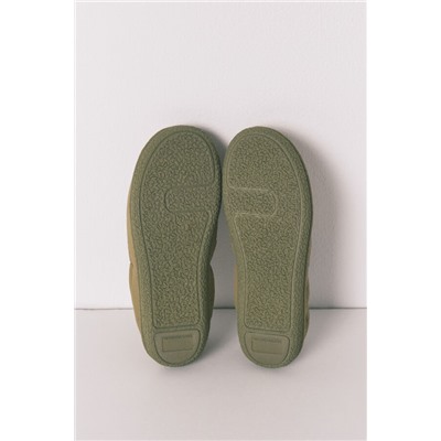 Zapatillas casa mocasín verde