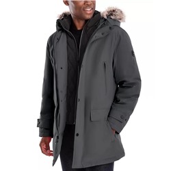 MICHAEL MICHAEL KORS Michael Kors Men's Hooded Bib Snorkel Parka, Created for Macy's