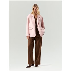 Полупальто из шерсти, R138/roseate