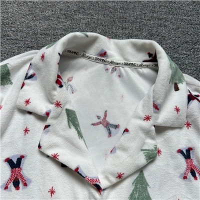 Женская флисовая пижама с новогодним принтом, экспорт в Великобританию