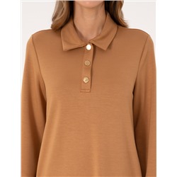 Camel Regular Fit Modal Kumaş Örme Elbise