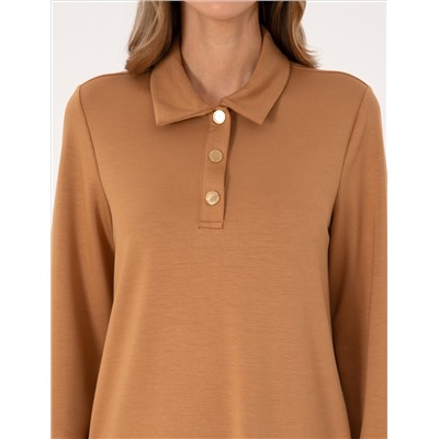 Camel Regular Fit Modal Kumaş Örme Elbise