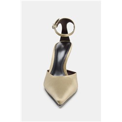 SATIN HIGH-HEEL SHOES WITH STRAP