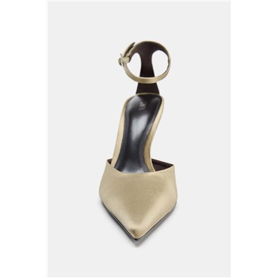 SATIN HIGH-HEEL SHOES WITH STRAP