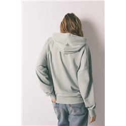 Sudadera capucha felpa algodón verde