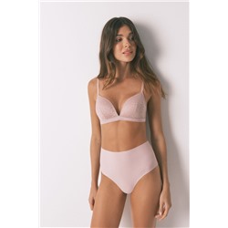 Braga alta clásica microfibra rosa
