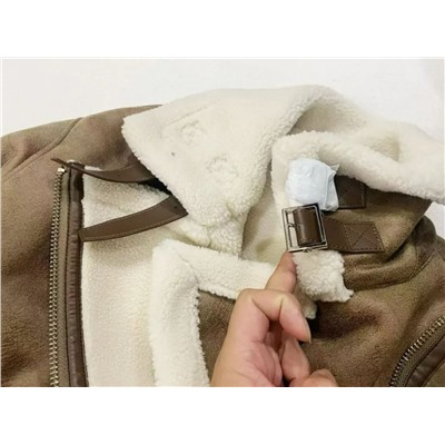 Женская куртка в мотоциклетном стиле, толстая, теплая, с подкладкой из искусственного меха.