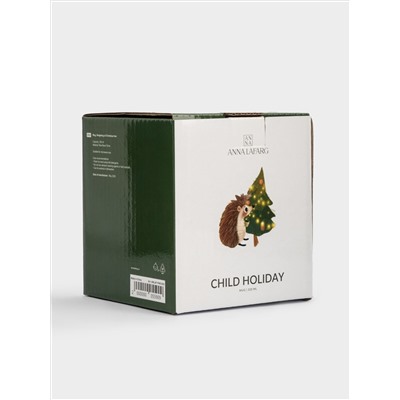 Кружка, 320 мл, фарфор N, белая, Ежик у елки, Child holiday