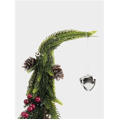 Ель искусственная, 29 см, полиэтилен/пенопласт, Шишки и ягоды, Interior natural