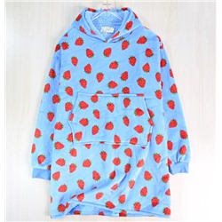 Мягкий и толстый флисовый двухсторонний халат