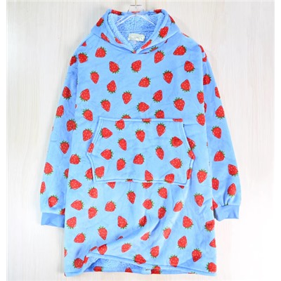 Мягкий и толстый флисовый двухсторонний халат