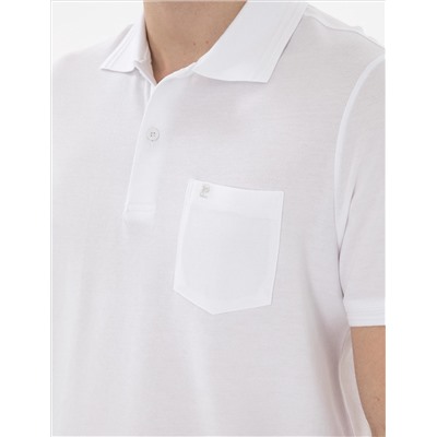 Beyaz Regular Fit %100 Pamuk Polo Yaka Basic Tişört