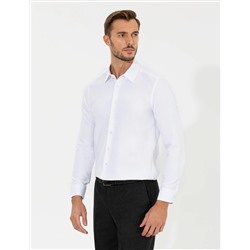 Beyaz Slim Fit Uzun Kollu Gömlek