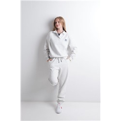 Pantalón jogger felpa algodón gris oscuro