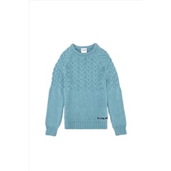 Kız Çocuk Mavi Kazak