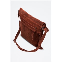 Bandolera de piel Airuno - Marrón