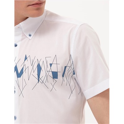Lacivert Ex. Slim Fit Kısa Kollu Gömlek