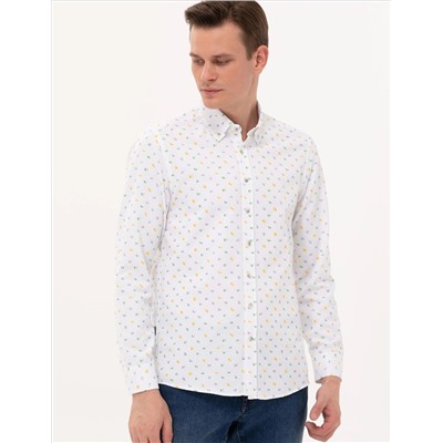 Açık Yeşil Slim Fit Uzun Kollu Gömlek