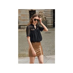 ESMARA® Rock Damen, in modischer Lederoptik