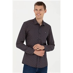 Erkek Lacivert Uzun Kollu Gömlek