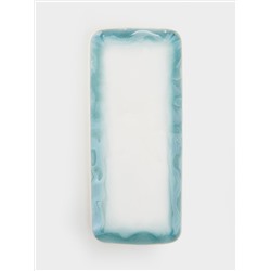 Блюдо, 36x16 см, прямоугольное, голубое, Nuances