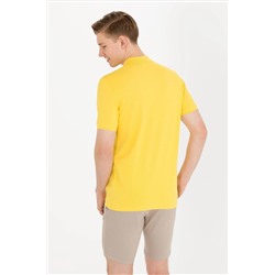 Erkek Koyu Sarı Basic Polo Yaka Tişört