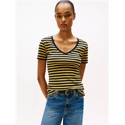 V-Neck Stripe Favorite T-Shirt (5)