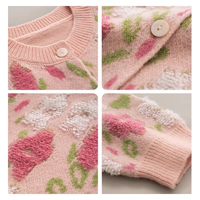 Вязаный кардиган для девочек