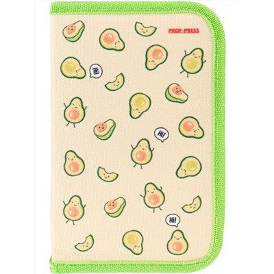 Пенал 1-секц, печать на ткани, большой, с отк.планкой АВОКАДИКИ (ПН-3059) (190х115)