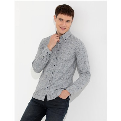 Mavi Slim Fit Uzun Kollu Gömlek