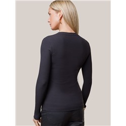 Джемпер из трикотажа в широкий рубчик