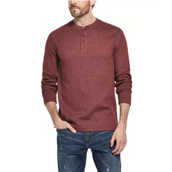 WEATHERPROOF VINTAGE Men's Long Sleeved Waffle Henley T-shirt