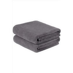 AYHANHOME%100 Pamuk Ekstra Yumuşak Gri 2'li Mikrofiber Spor Kuaför 50x90 El Yüz Havlusu