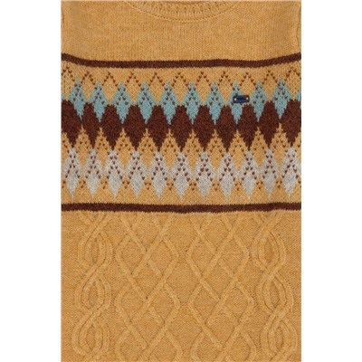 Erkek Çocuk Kum Melanj Bisiklet Yaka Triko Kazak