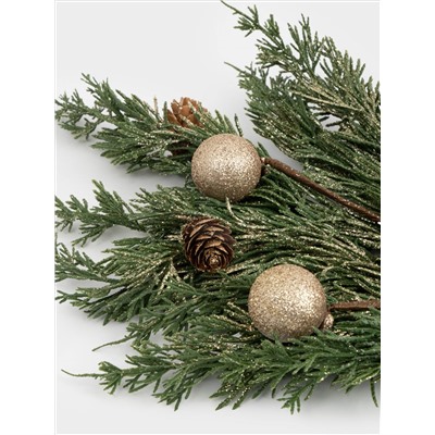 Композиция декоративная, 55 см, пластик/пенопласт, Золотые шары, Interior natural