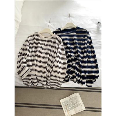 Женский лонгслив в полоску